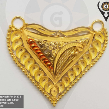 916 gold designer mangalsutra pendant by 