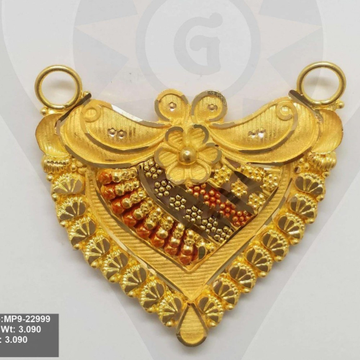 916 gold flower design pendant by 