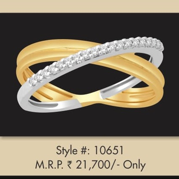 22Kt Gold Designer Double Tone Ring MJ-R002 by 