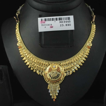 22Kt Gold Kalkatti Necklace Set by 