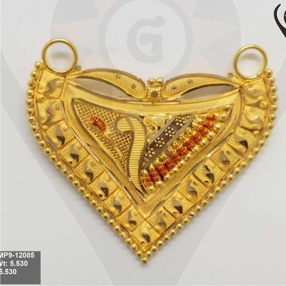22k gold stylish mangalsutra pendant